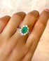 Bague Marguerite Émeraude 0.85 carat & Diamants 0.78 carat "Alice" - Elliade Paris