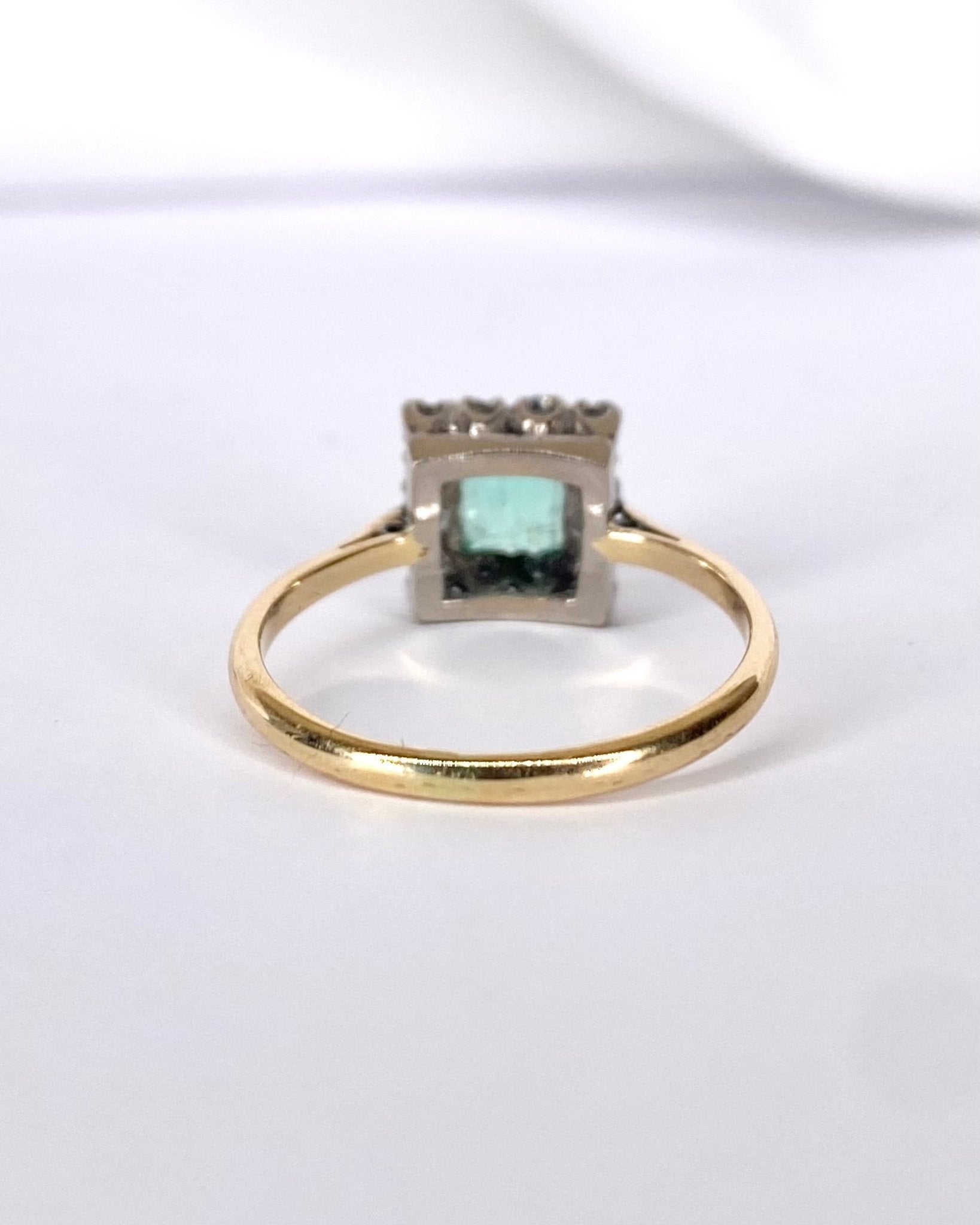 Bague Marguerite Émeraude 1 carat &amp; Diamants "Isabelle" - Elliade Paris