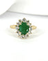 Bague Marguerite Émeraude 1.05 carat & Diamants 0.42 carat "Ava" - Elliade Paris