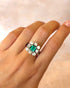 Bague Marguerite Émeraude 1.05 carat & Diamants 1.50 carat "Lisa" - Elliade Paris