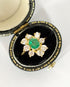 Bague Marguerite Émeraude 1.12 carat & Diamants 0.84 carat "Fabia" - Elliade Paris
