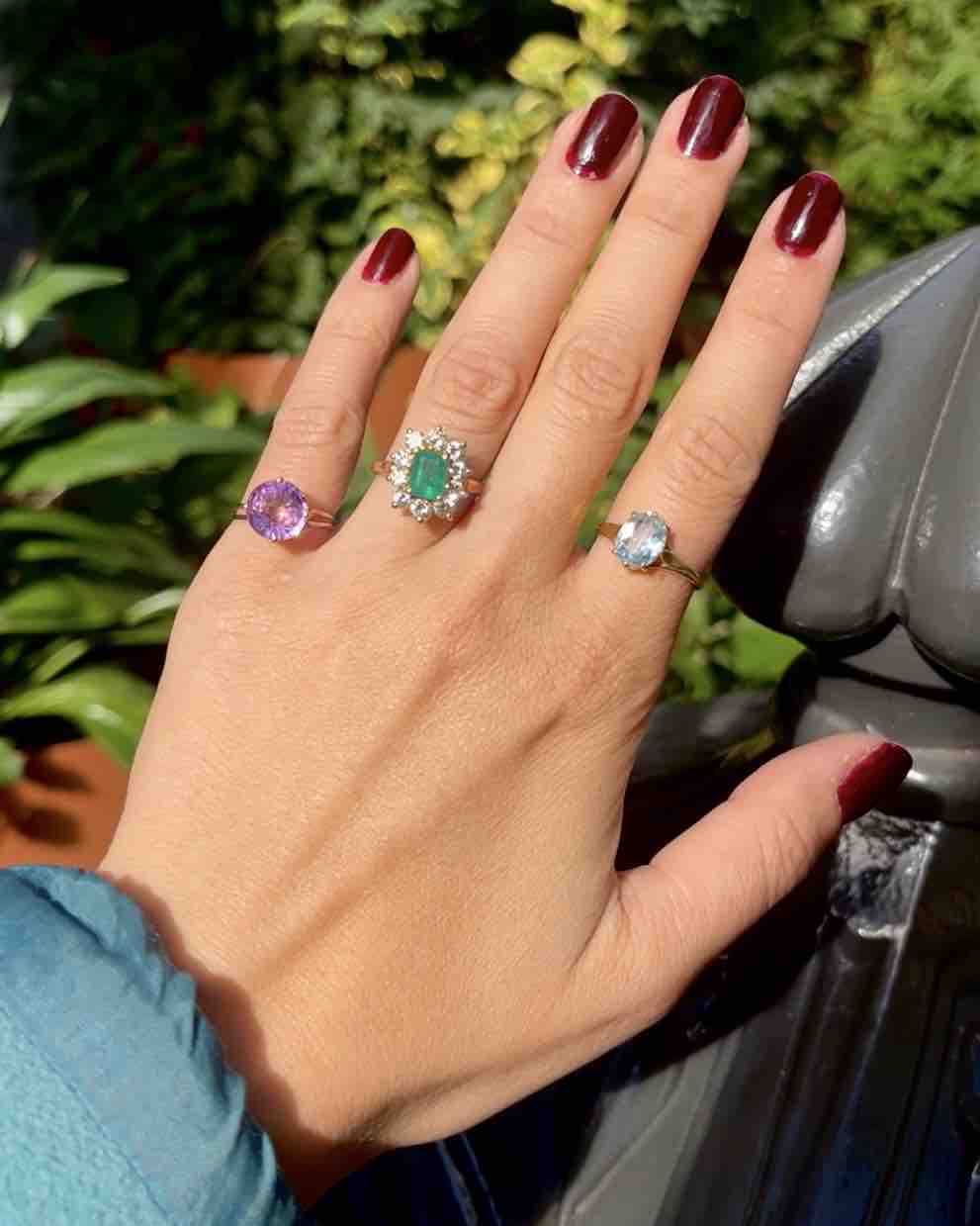 Bague Marguerite émeraude 1.20 carat &amp; diamants "Ios" - Elliade Paris