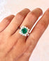 Bague Marguerite Émeraude 1.45 carat & Diamants 0.60 carat "Lisa" - Elliade Paris