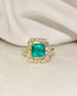 Bague Marguerite Emeraude 1.85 carat & Diamants "Soline" - Elliade Paris