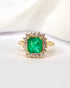 Bague Marguerite Emeraude 2.12 carats & Diamants "Monica" - Elliade Paris