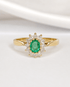 Bague Marguerite Émeraude & Diamants "Agnes" - Elliade Paris