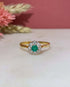 Bague Marguerite Émeraude & Diamants "Amelia" - Elliade Paris