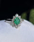 Bague Marguerite émeraude & diamants "Anis" - Elliade Paris