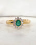 Bague Marguerite Émeraude & Diamants "Auriane" - Elliade Paris