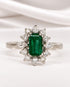 Bague Marguerite Émeraude & Diamants "Gabriella" - Elliade Paris