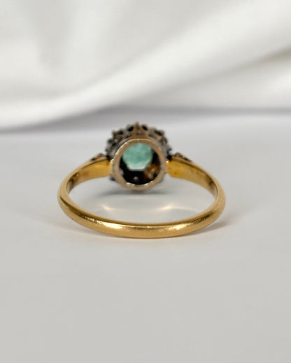Bague Marguerite Émeraude &amp; Diamants "Garance" - Elliade Paris