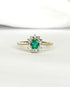 Bague Marguerite Émeraude & Diamants "Gloria" - Elliade Paris