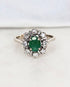 Bague Marguerite Emeraude & Diamants "Lolita" - Elliade Paris