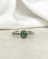 Bague Marguerite Émeraude & Diamants "Mahé" - Elliade Paris