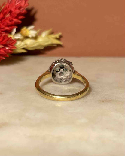 Bague Marguerite émeraude &amp; Diamants &quot;Odile&quot; - Elliade Paris