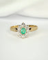 Bague Marguerite Émeraude & Diamants "Pénélope" - Elliade Paris