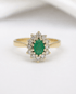 Bague Marguerite Émeraude & Diamants "Simone" - Elliade Paris