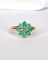 Bague Marguerite Émeraudes 0.98 carat & Diamants "Andréa" - Elliade Paris