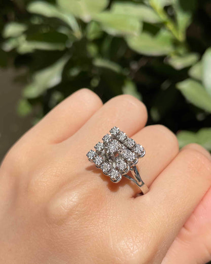 Bague Marguerite Art-Déco 13 Diamants &quot;Eva&quot;