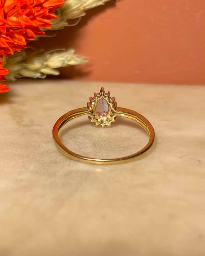 Bague Marguerite Tanzanite 0.40 carat &amp; Diamants  &quot;Chedine&quot;
