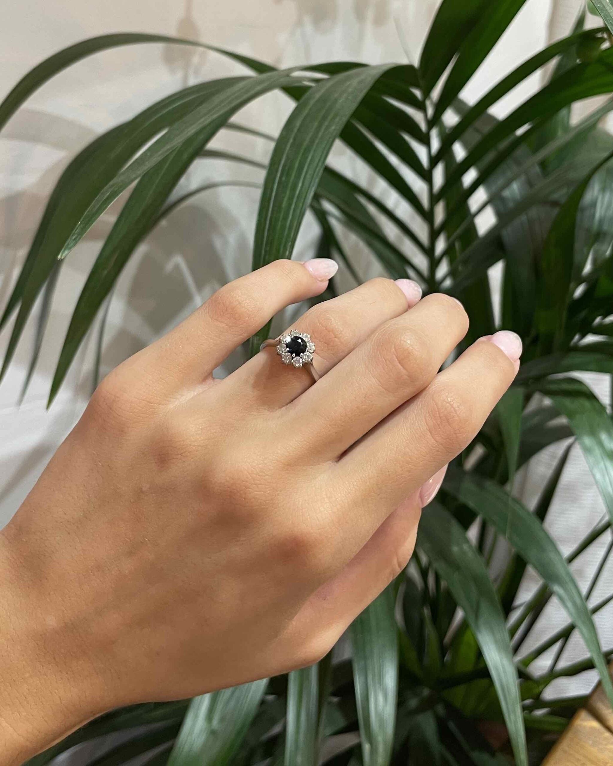 Bague Marguerite Saphir &amp; Diamants "Wendy"