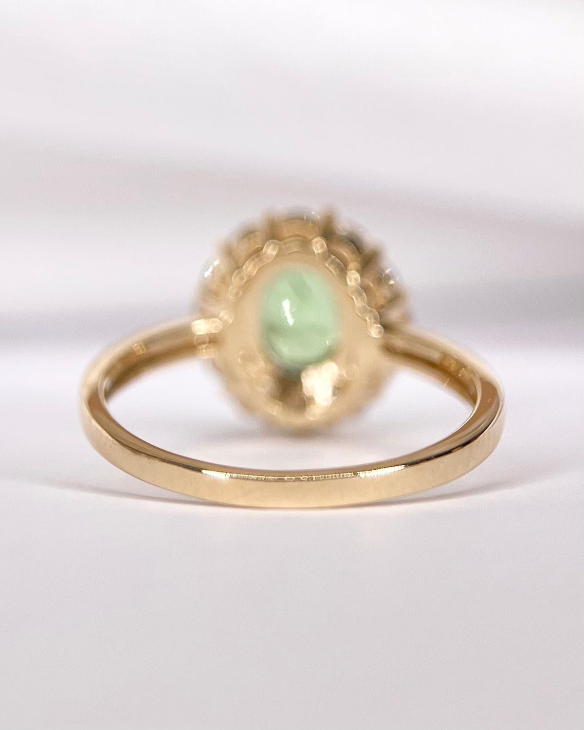 Bague Marguerite Grenat Tsavorite de Tanzanie 1.14 carat &amp; Diamants 0.63 carat "Aya" - Elliade Paris