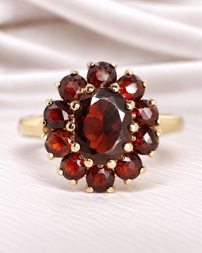 Bague Marguerite Grenats Hessonite 1.20 carat "Léonie" - Elliade Paris