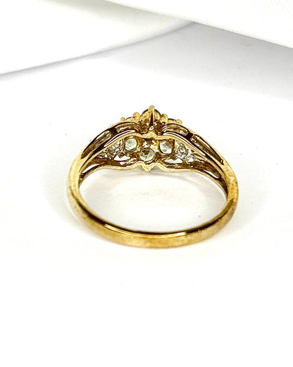 Bague Marguerite Jonc Alexandrites &amp; Diamants "Selena" - Elliade Paris