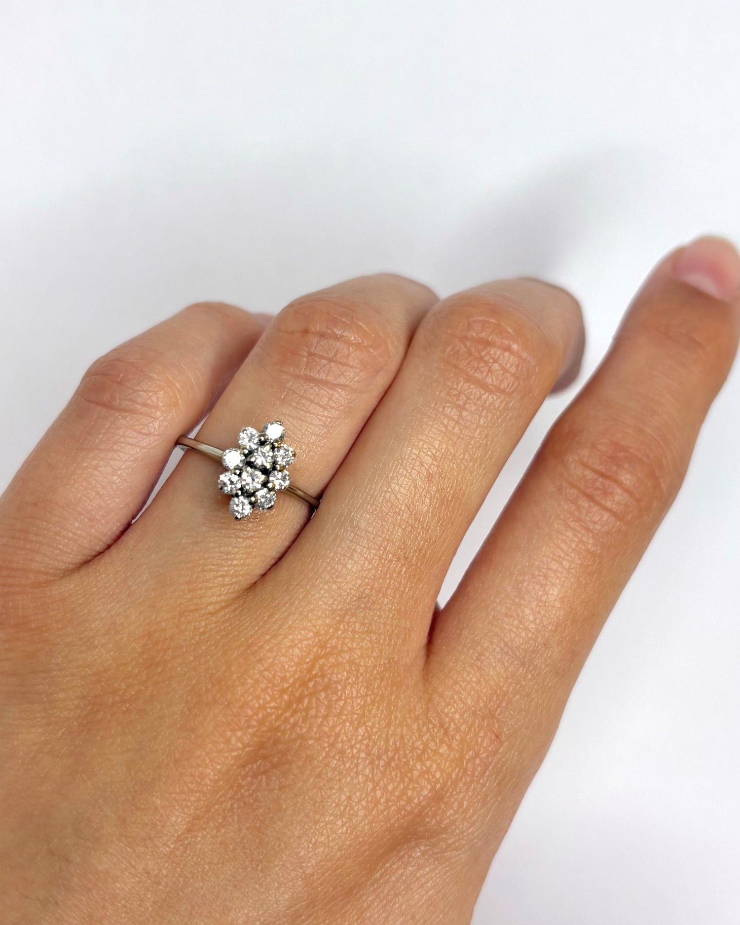 Bague Marguerite Marquise Diamants 0.40 carat "Chiara" - Elliade Paris