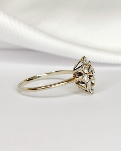 Bague Marguerite Marquise Diamants 0.40 carat "Chiara" - Elliade Paris