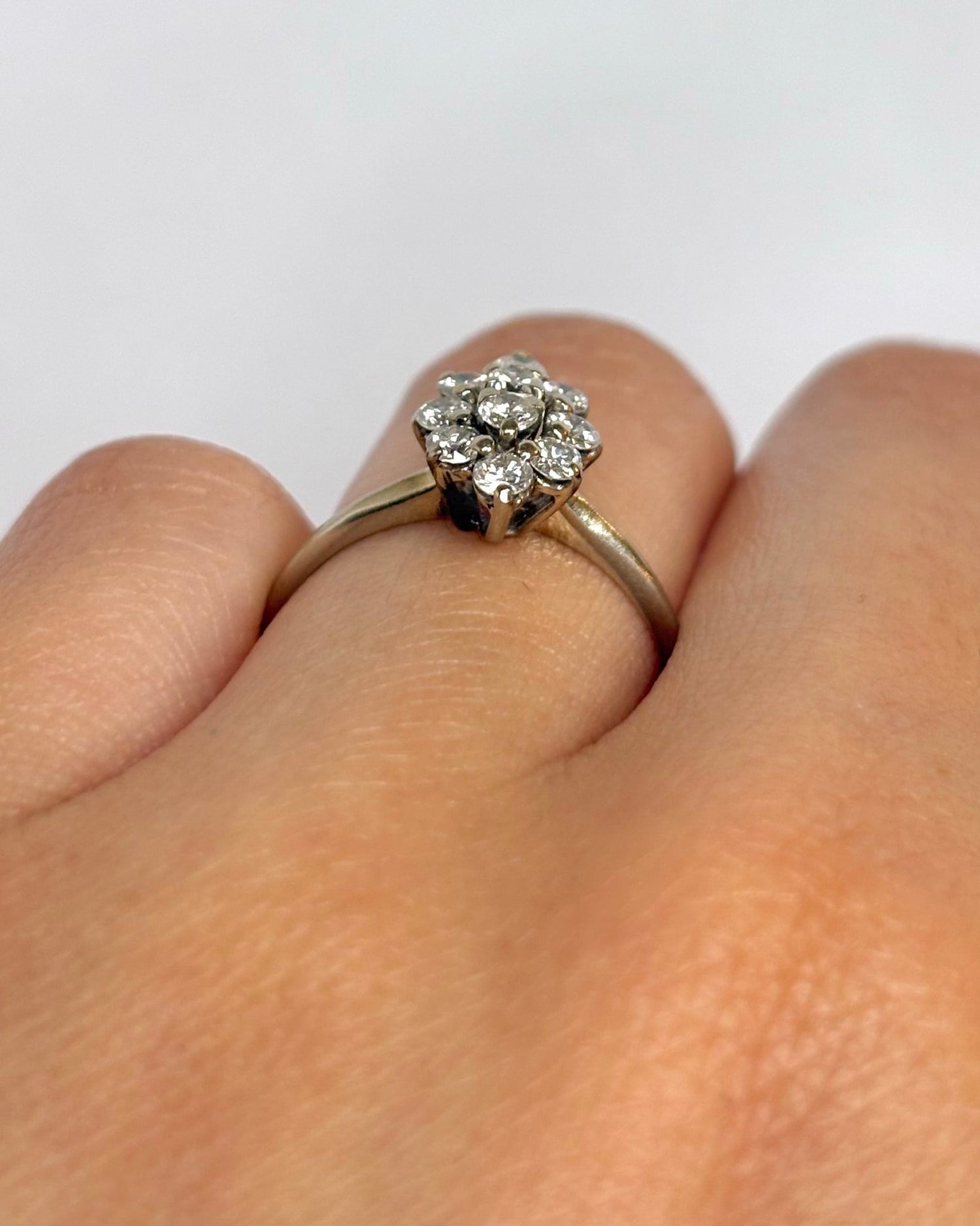 Bague Marguerite Marquise Diamants 0.40 carat "Chiara" - Elliade Paris