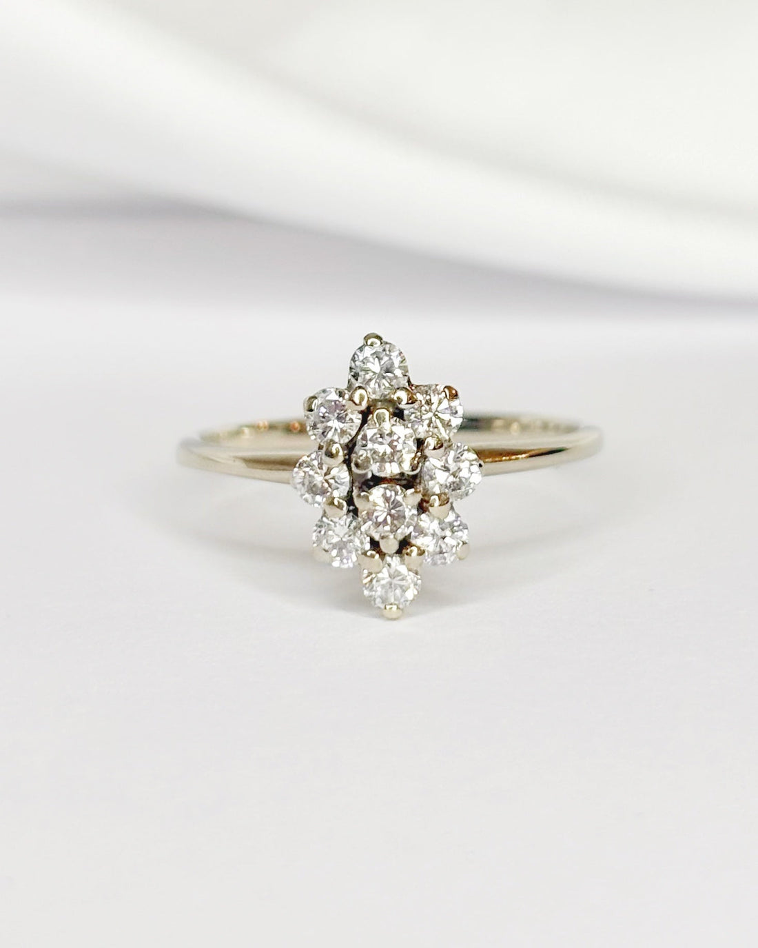 Bague Marguerite Marquise Diamants 0.40 carat "Chiara" - Elliade Paris