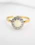 Bague Marguerite Opale 0.50 carat & Diamants "Delphine" - Elliade Paris