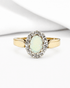 Bague Marguerite Opale 0.58 carat & Diamants "Samira" - Elliade Paris