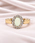 Bague Marguerite Opale 0.58 carat & Diamants "Samira" - Elliade Paris