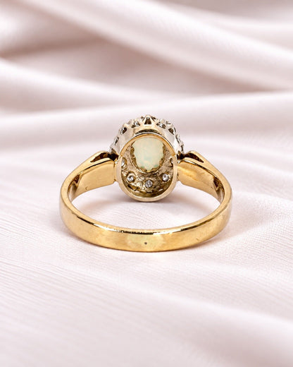 Bague Marguerite Opale 0.58 carat &amp; Diamants "Samira" - Elliade Paris