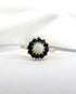 Bague Marguerite Opale 0.96 carat & Saphirs "Noa" - Elliade Paris