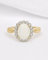 Bague Marguerite Opale 0.98 carat & Diamants 0.24 carat "Hinaya" - Elliade Paris