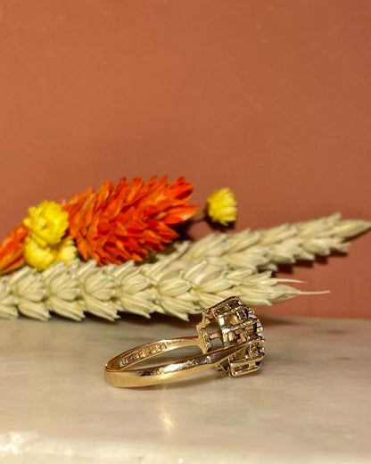 Bague marguerite Opale &amp; 12 Grenats &quot;Nelly&quot; - Elliade Paris