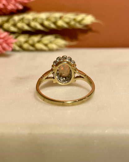 Bague Marguerite Opale &amp; Diamants &quot;Antilla&quot; - Elliade Paris
