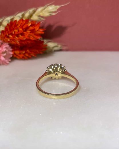 Bague Marguerite Opale &amp; Diamants &quot;Eileen&quot; - Elliade Paris