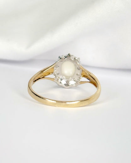 Bague Marguerite Opale &amp; Diamants "Laura" - Elliade Paris