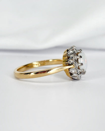 Bague Marguerite Opale &amp; Diamants "Tania" - Elliade Paris