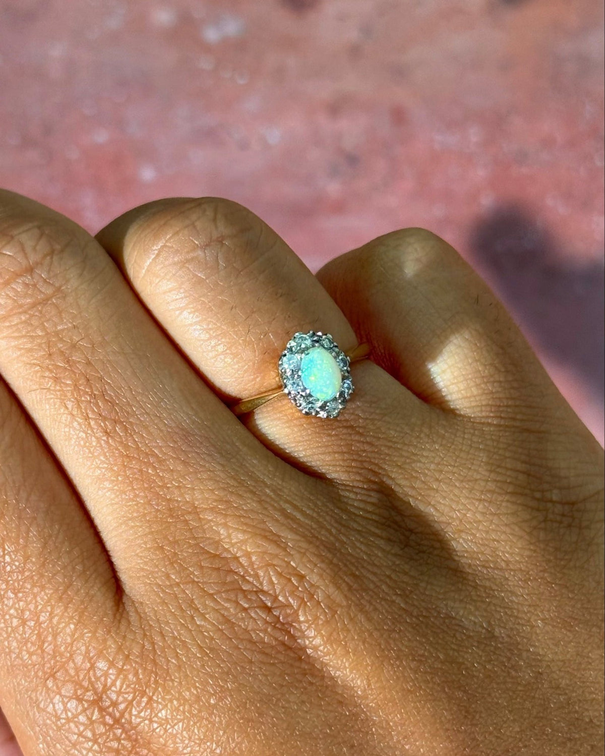 Bague Marguerite Opale &amp; Diamants "Victoire" - Elliade Paris
