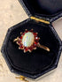 Bague Marguerite Opale & Grenats "Noé" - Elliade Paris