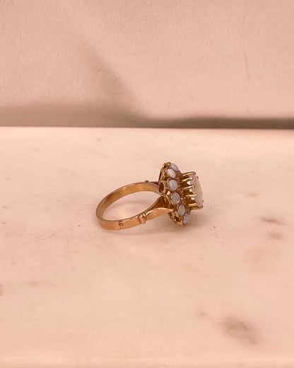 Bague Marguerite Opales 1 carat &quot;Elmire&quot; - Elliade Paris