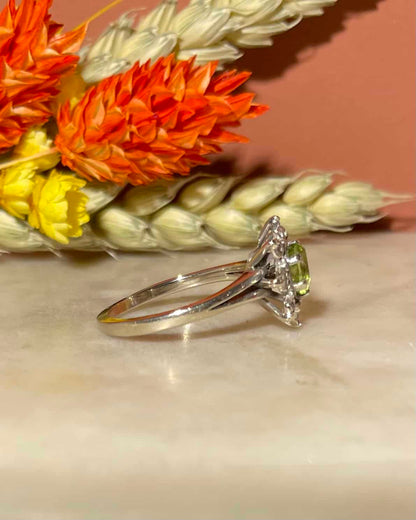 Bague Marguerite Péridot &amp; Diamants &quot;Cystée&quot; - Elliade Paris