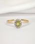 Bague Marguerite Péridot & Diamants "Tamara" - Elliade Paris
