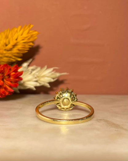Bague Marguerite Perle &amp; 12 Diamants &quot;Jensyn&quot; - Elliade Paris