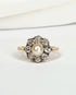 Bague Marguerite Perle & Diamants 0.48 carat "Manna" - Elliade Paris